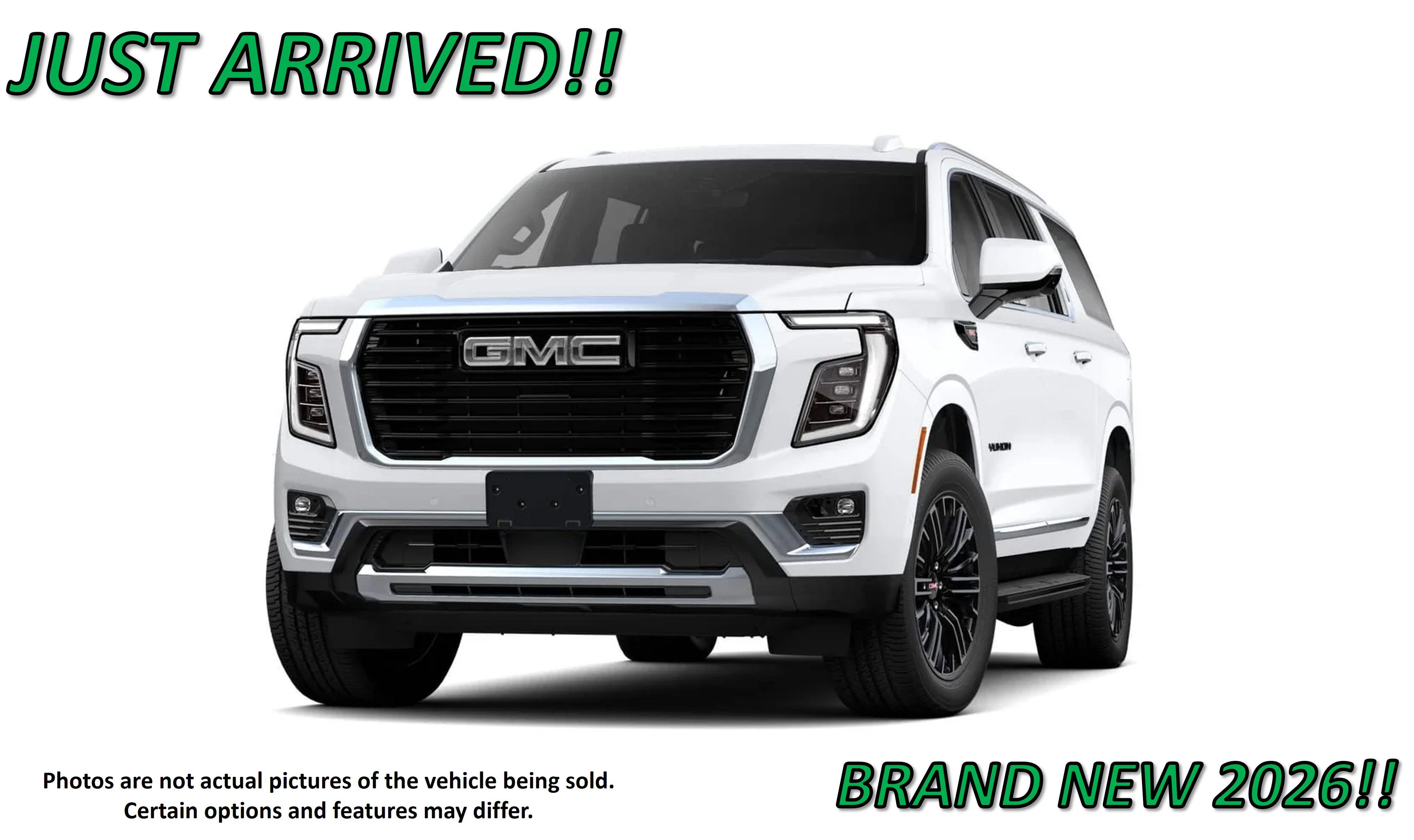 2026 GMC Yukon XL Elevation in Summit White — front three-quarter view