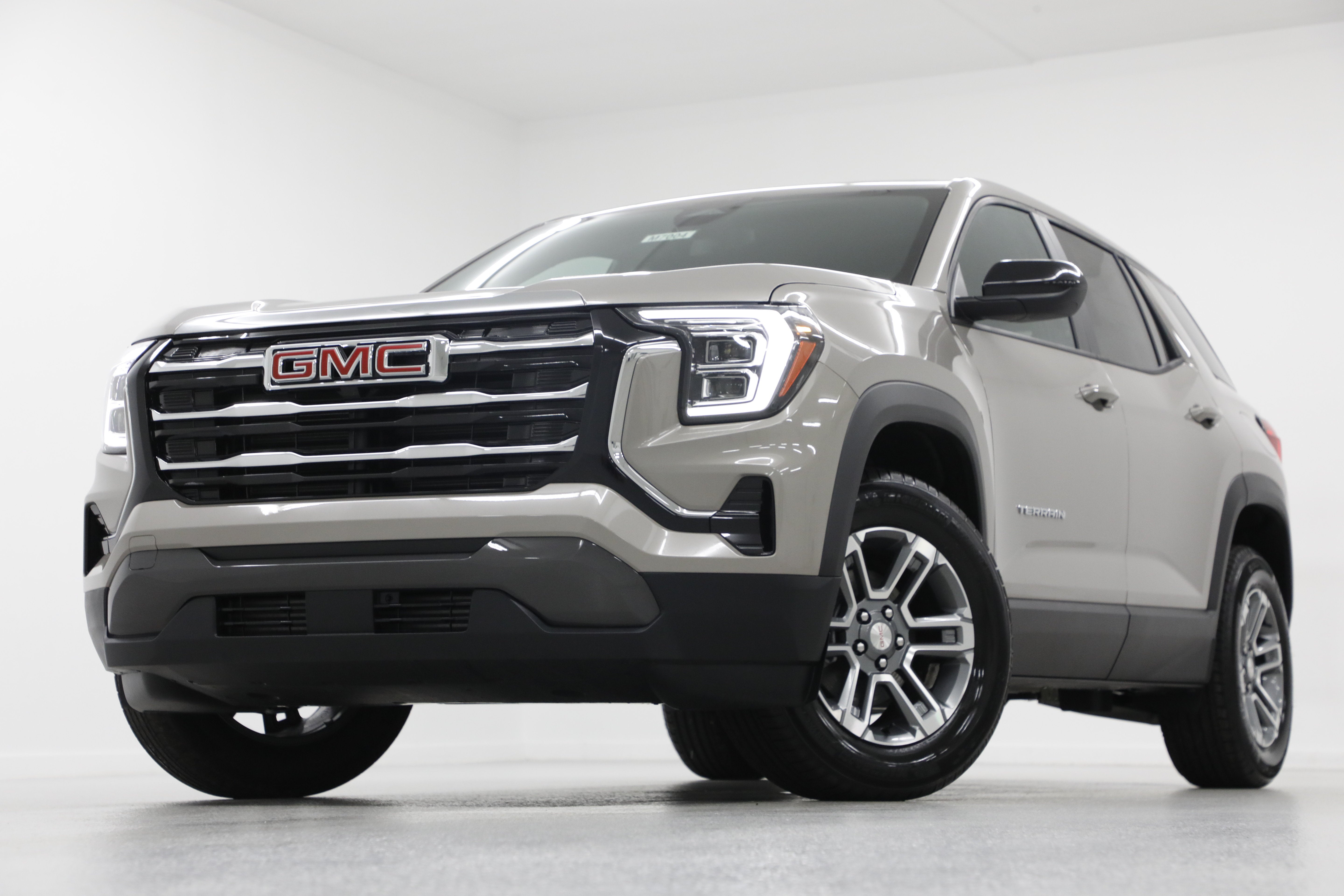 2027 GMC Terrain FWD Elevation in Riverstone Metallic — front three-quarter view