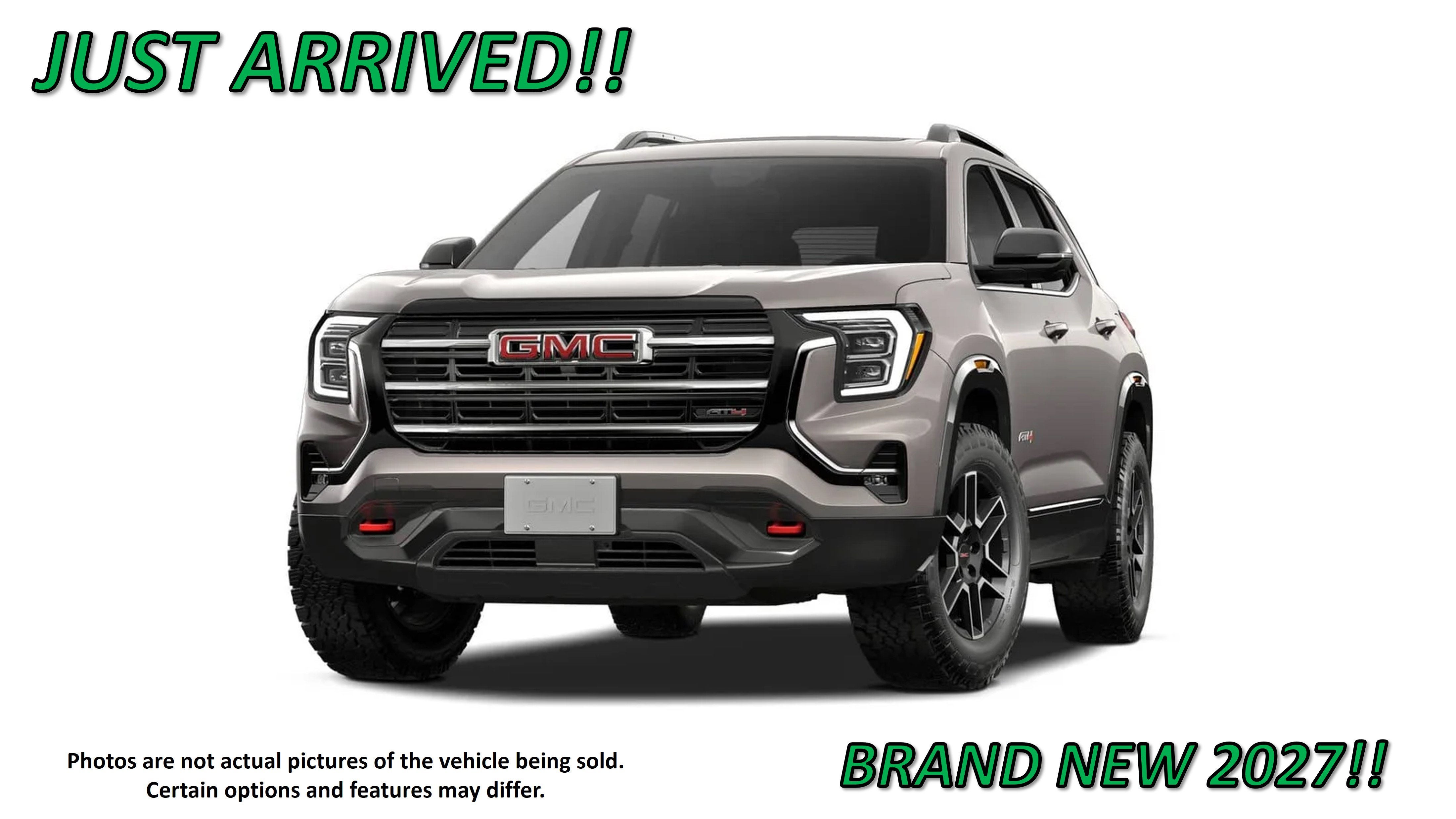 2027 GMC Terrain AWD AT4 in Riverstone Metallic — front three-quarter view