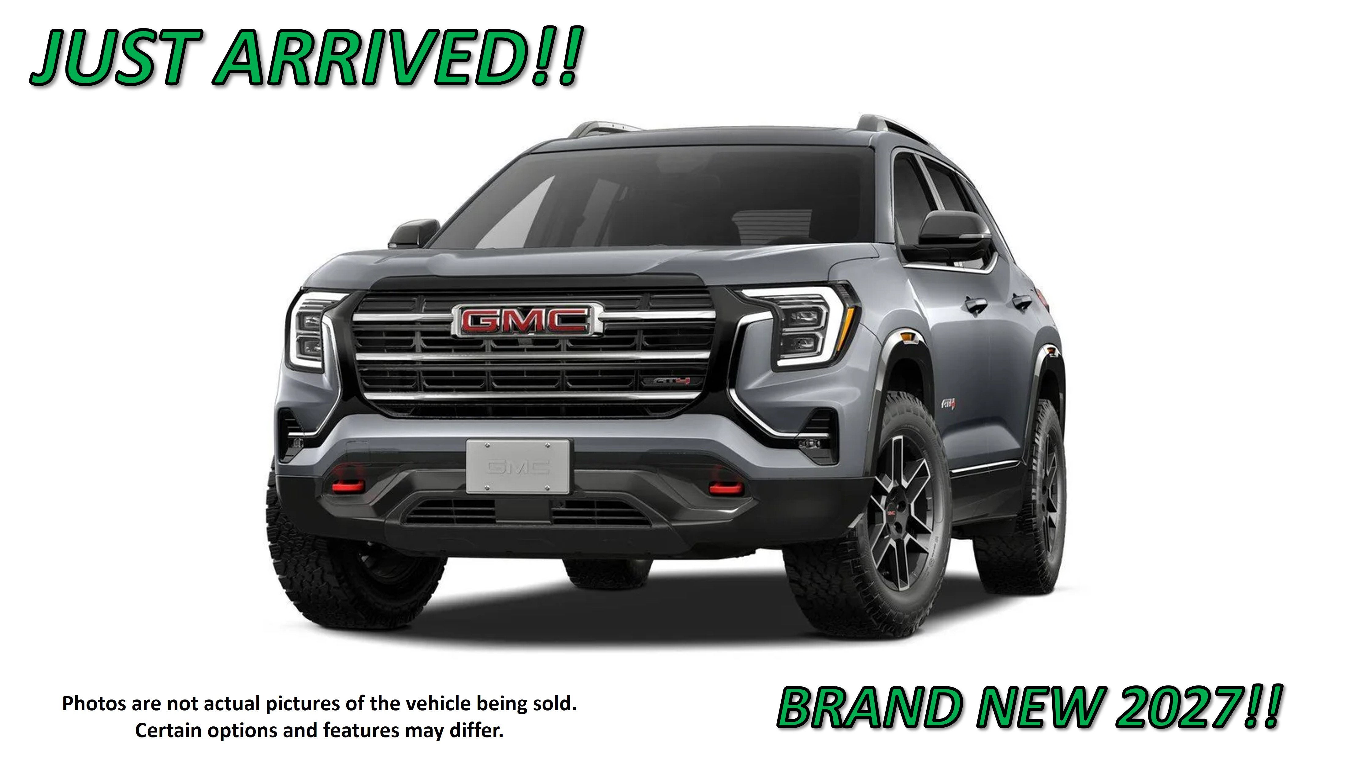 2027 GMC Terrain AWD AT4 in Sterling Metallic — front three-quarter view