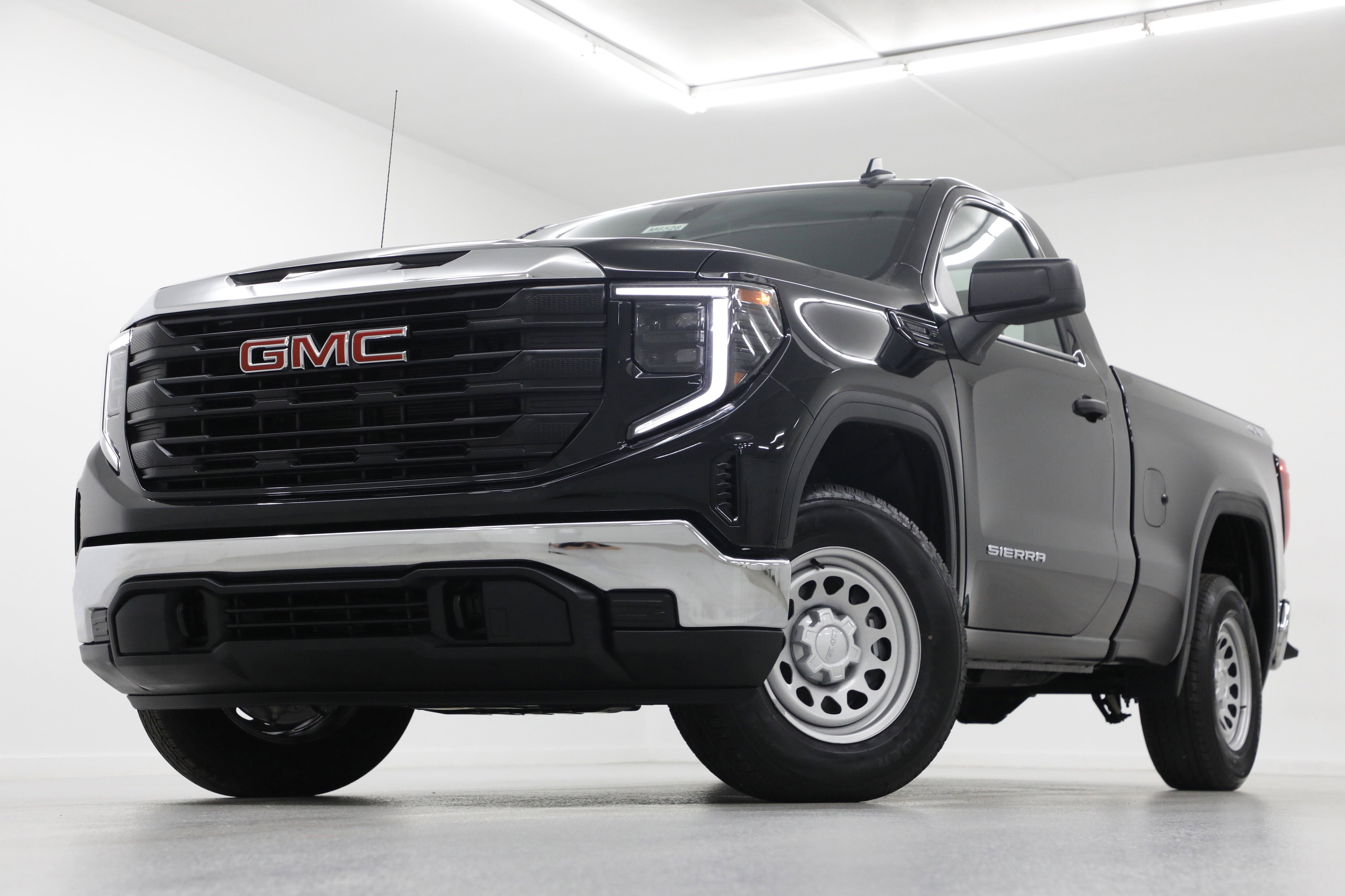 2026 GMC Sierra 1500 Pro in Onyx Black — front three-quarter view